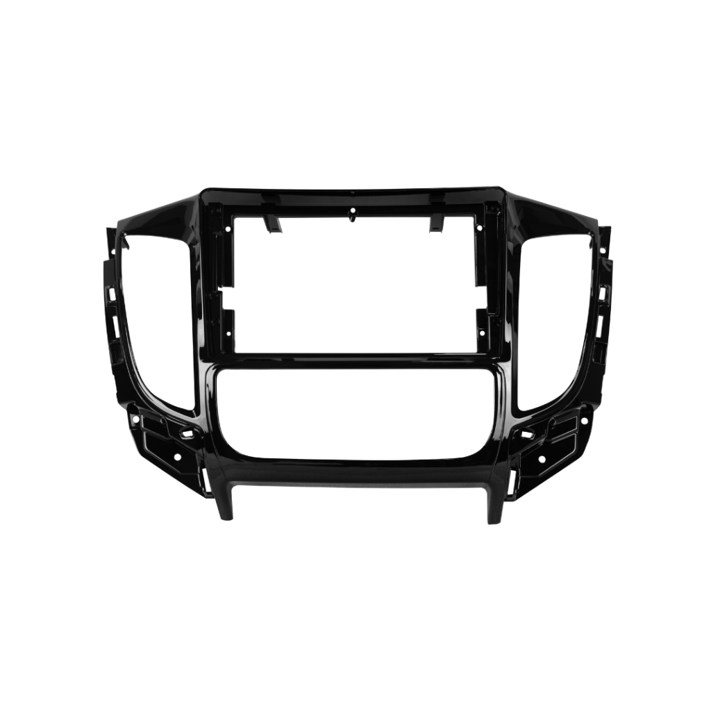 Moldura De 9 Polegadas Para Multimídia Mitsubishi L200 Triton Digital 2018 a 2021 Black Piano