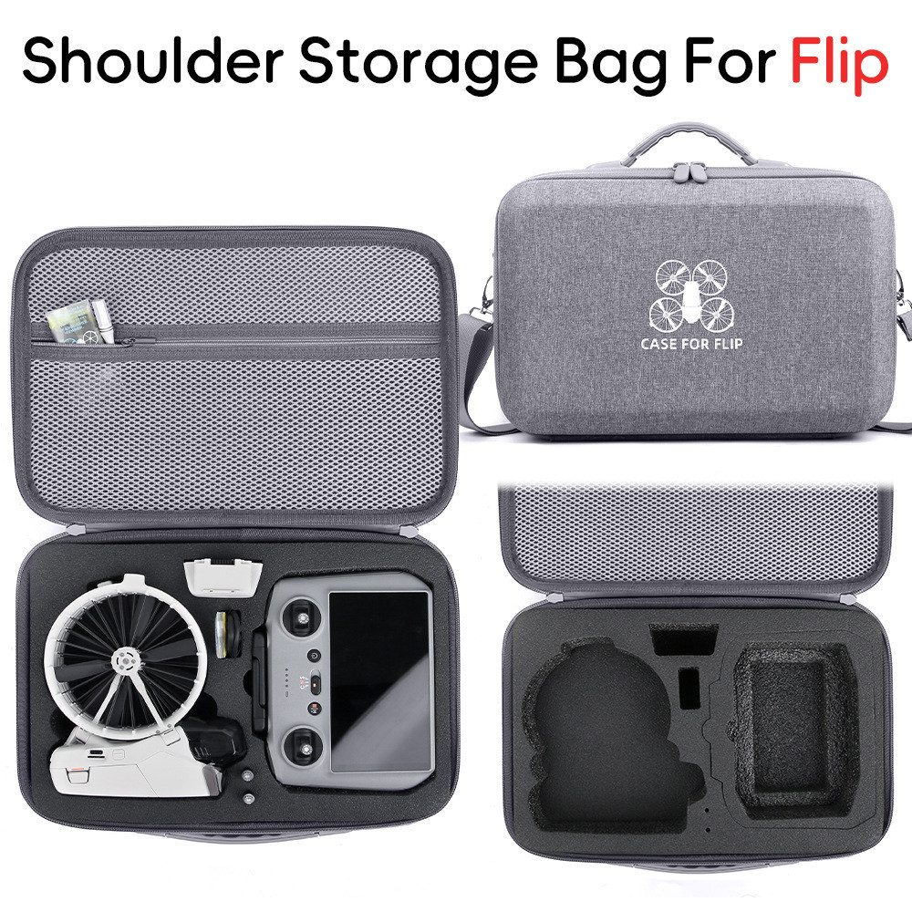 Para DJI Flip Hard Shell Organizador Saco , Ombro Crossbody Absorção De Choque À Prova Dwaterproof Água Drone Acessórios