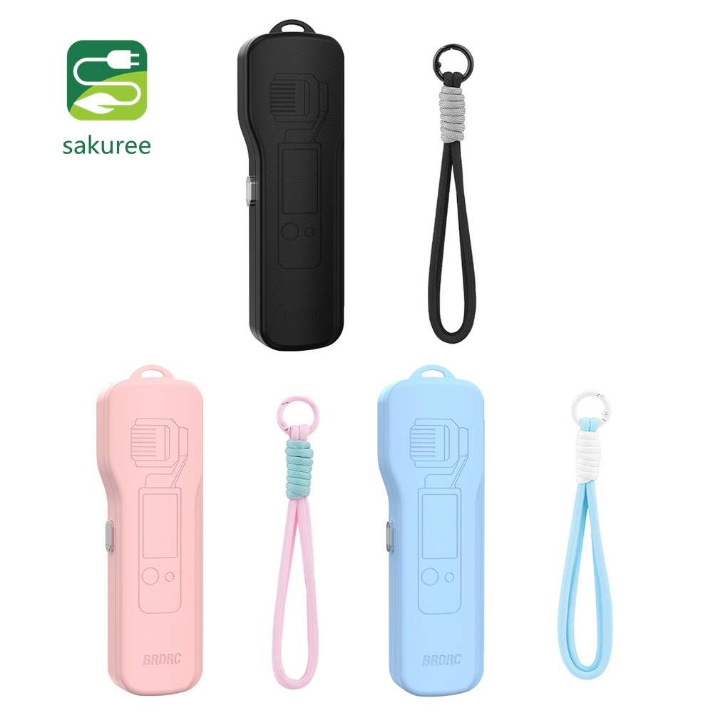 Capa Anti-Arranhões Para DJI Pocket 4/3 ABS Filtro De Lente De Silicone Tampa Flip À Prova De Poeira Preta