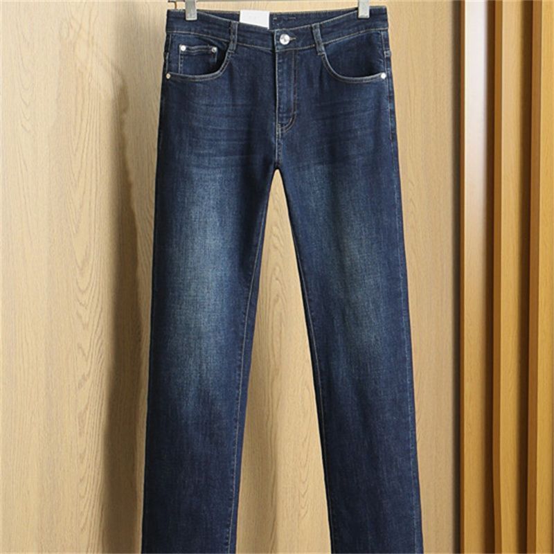 OPLF Italy BC New autumn and winter men's classic fashion in the old money style logo Casual straight-leg denim pants