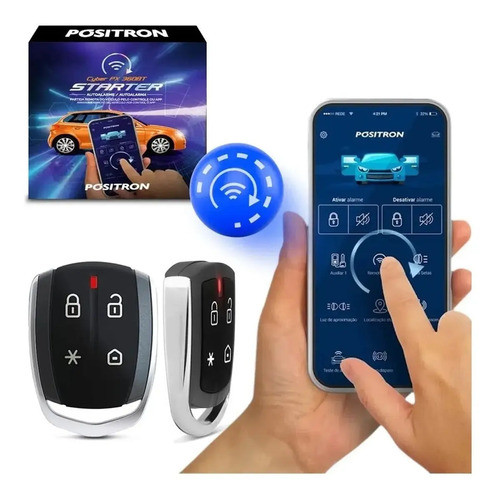 Alarme Automotivo Pósitron Cyber Px360bt Bluetooth E Remote