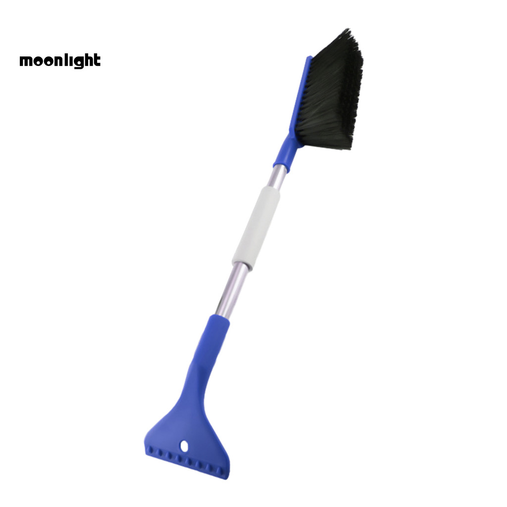 Car Snow Brush and Ice Scraper with Long Aluminum Handle Eva Sponge Grip Flexible Nylon Bristles – Durable Windshield