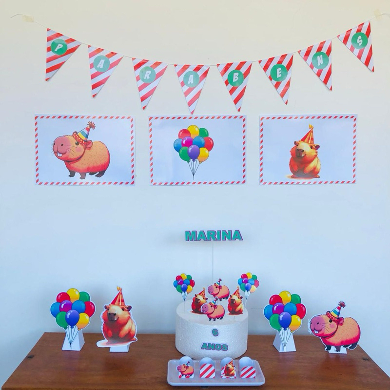 ENVIO RÁPIDO Kit Só Um Bolinho Personalizado Festa Aniversário Topo de Bolo + Bandeirolas + Tags Decoração Completa