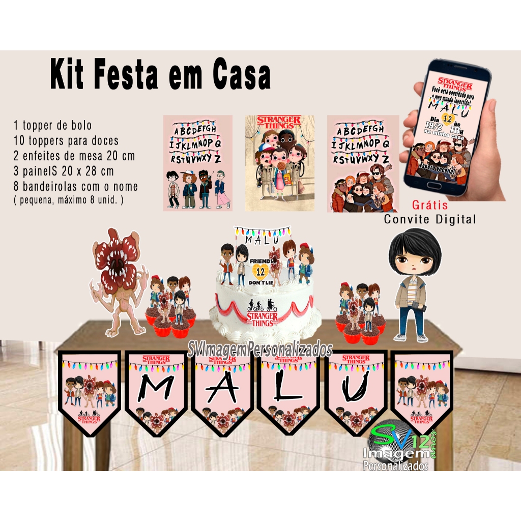Festa Stranger Kit Festa Personalizada Decoração de Aniversário Topo Painel Display Envio Rápido