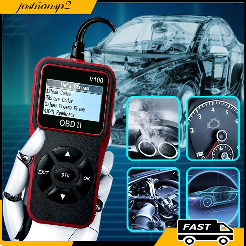 V100 OBD2 Engine Fault Code Tool Car Diagnostic Scanner