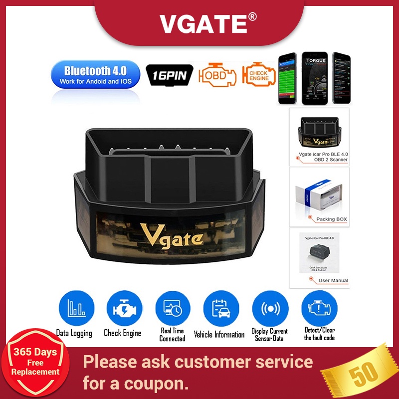 Vgate iCar  Pro 4.0 OBD2 Car Diagnóstico Scanner OBD ODB2 2 WIFI elm327 Auto Scan Tool Para Android/IOS PK ELM 327 V15