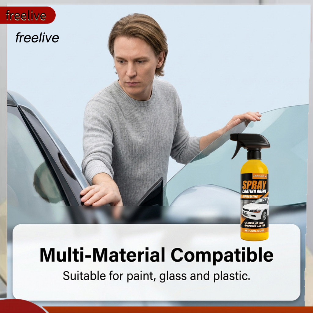 Long-lasting Car Paint Protection Spray Ceramic Coating 120ml Nano Sealant Waterproof Shine Restorer for Types for Auto