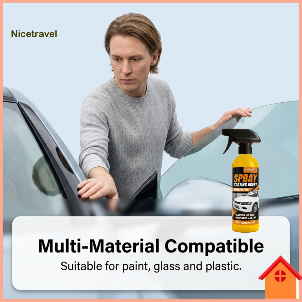Quick Drying Car Coating Spray Paint Protection Ceramic 120ml Nano Sealant for Auto Exterior Waterproof Shine Restorer D