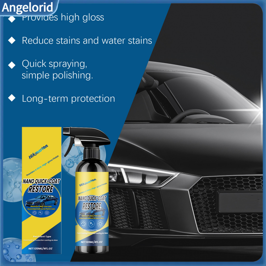 Mirror Shine Car Polish Wax Nano Ceramic Coating Spray 120ml – Paint Restorer Easy Diy Gloss Enhancer for Auto Surface