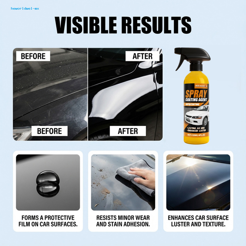 Automotive Paint Sealant Spray Nano Car Coating Ceramic 120ml Waterproof Shine Restorer for Types Long-lasting for Auto