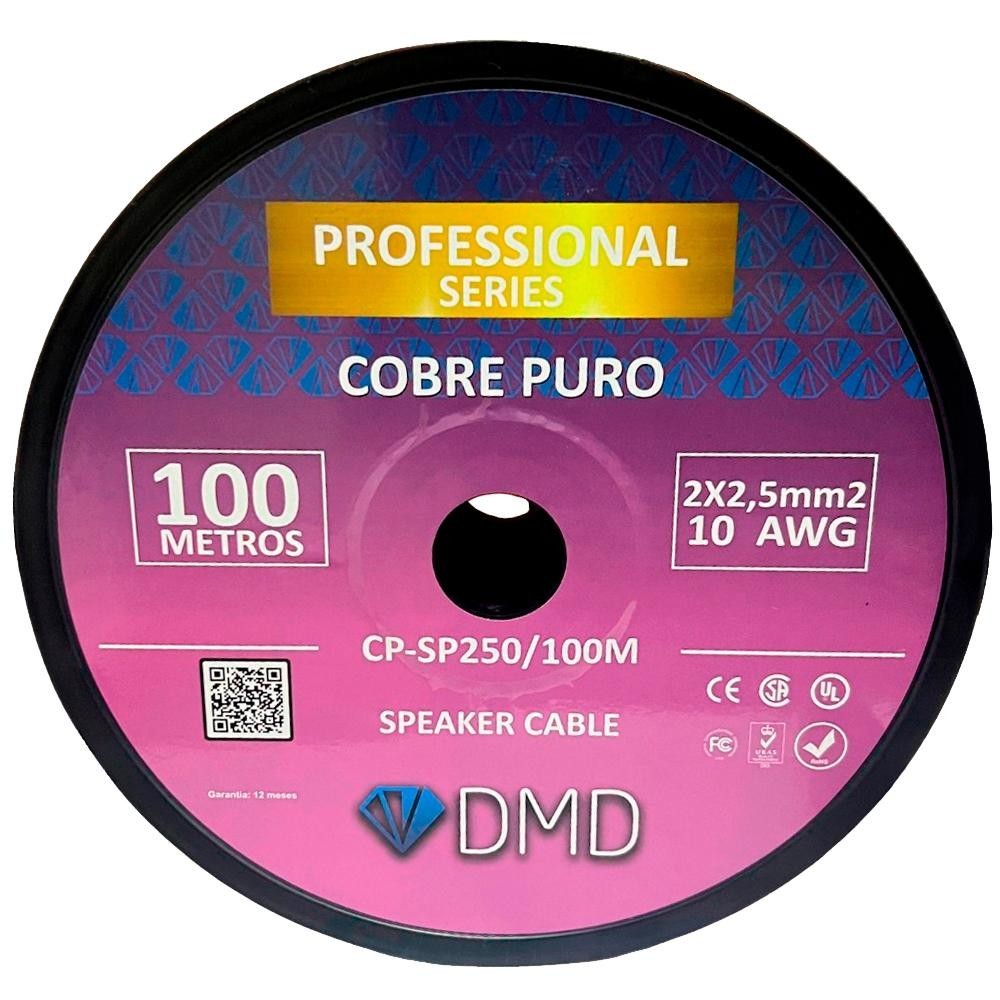 Diamond Cable DMD CP-SP250 - Cabo para caixas acústicas 2x2,5mm² 10 AWG Cobre Puro (100 metros)