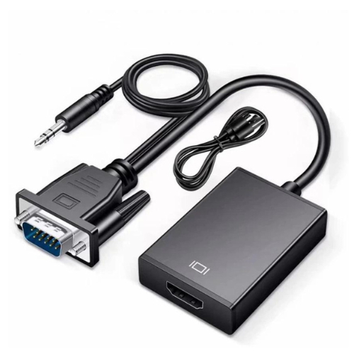 VGA To HDMI Output 1080P HD+ Audio TV AV HDTV Video Cable Converter Adapter