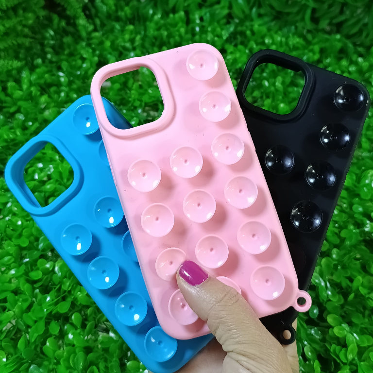 Capa Capinha Ventosa De Silicone Para Iphone 14 14Plus 14Pro Max 15 15Pro 15Pro Max 16 16Pro Max 16E