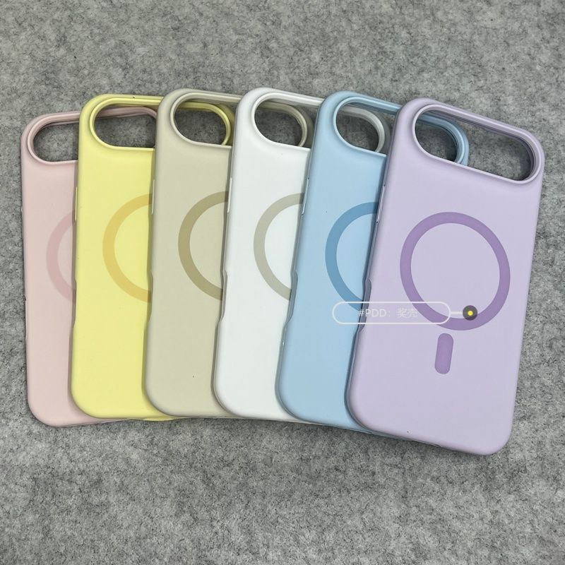 Capa para iPhone 17 Pro Max 17 17Pro 16Pro com forro interno de veludo, furos grandes, sucção magnética, capa de silicon