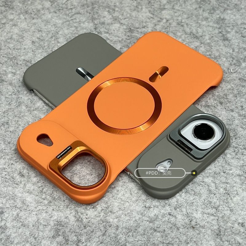 Capa para iPhone 17Pro 17 Pro Max 17 16Pro com Suporte de Lente Sem Borda, Magnética, Anti-queda e Rígida