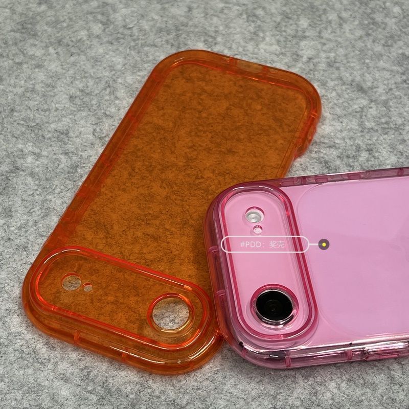 Capa para iPhone Air Phone Case Dopamine Transparente 17 Pro Max Rainbow 16Pro com Almofada de Ar TPU Macia