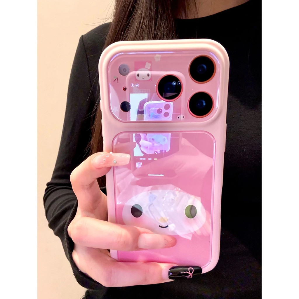 Bonito Desenho Animado My Melody avatar , Adequado Para iPhone 17ProMax 16Pro 15 14 13 12 11 Capa De Telefone Com Janela