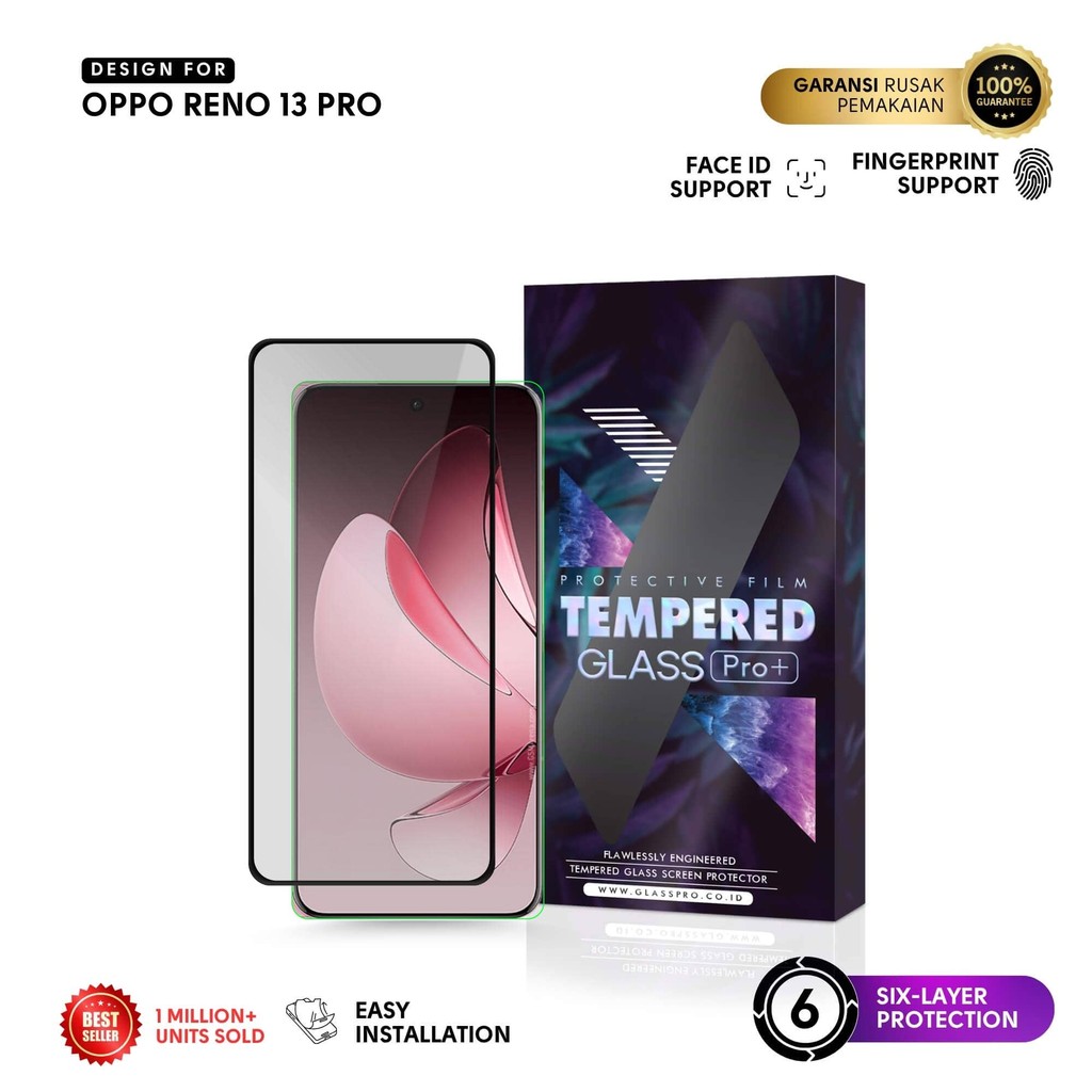 Vidro Temperado Glass PRO OPPO RENO 13-Protetor De Tela De Cobertura Completa Premium
