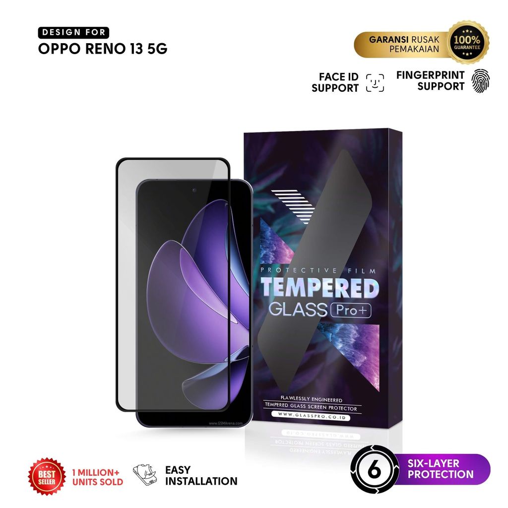 Vidro Temperado Glass PRO OPPO RENO 13 5G-Protetor De Tela De Cobertura Completa Premium