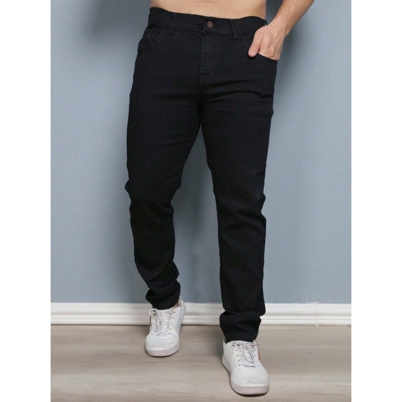 Calça Jeans Masculina Slim Fit Stretch Lavagem Clara/Preta/Escura Premium