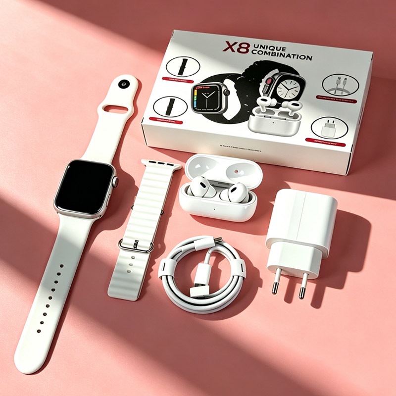 kit Carregador Smartwatch Relógio Inteligente Calculadora 2026 digital Para iOS Android Completo 6 Em 1 i13 TWS
