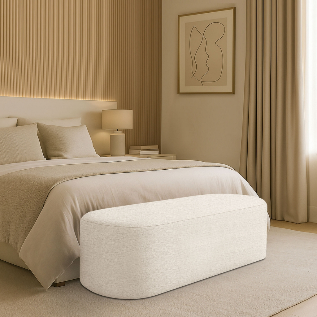 Puff Recamier 195cm Linho Premium Luxo Conforto Extra Grande Sofisticado