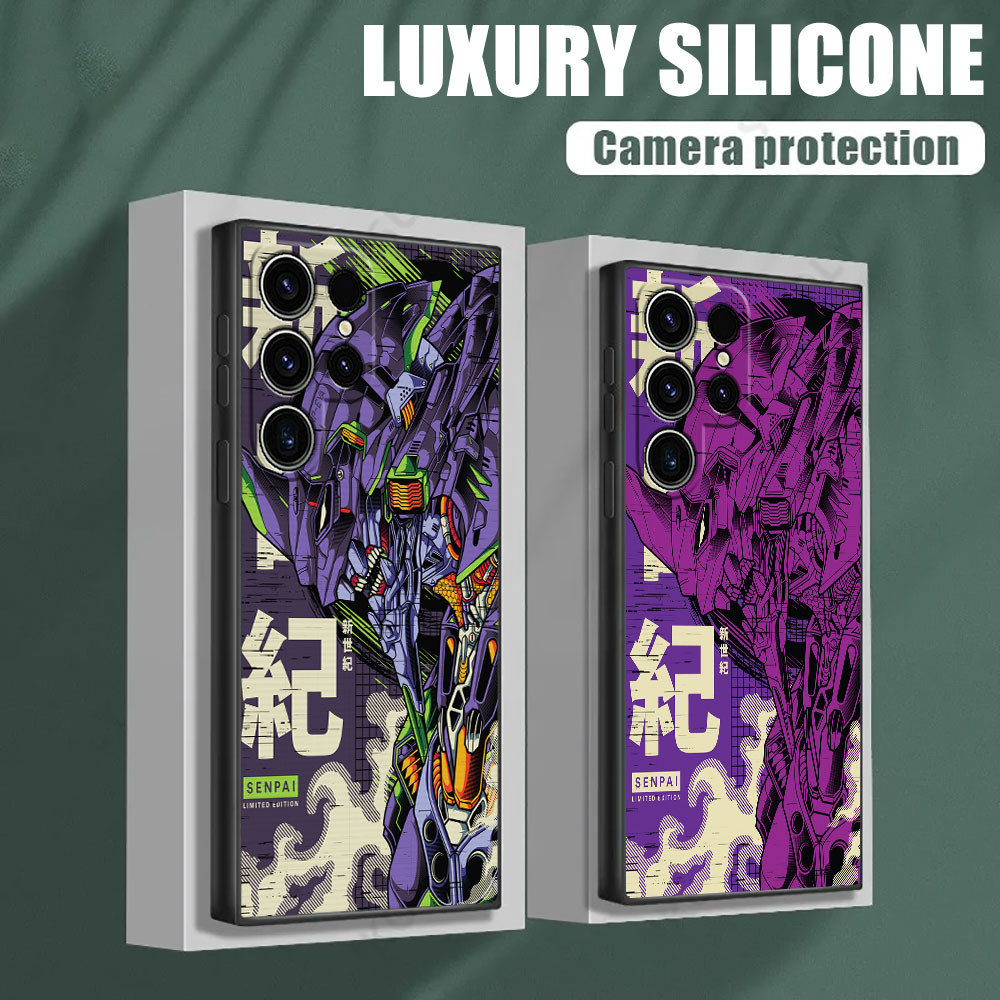 Neon Genesis Evangelion EVA 01 02 Anime Capa De Telefone Para Samsung S25 Ultra S23 S24 FE A56 A55 A36 5G S22 S20 Plus S