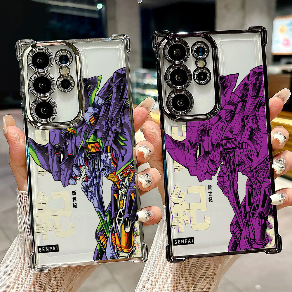Hot Neon Genesis Evangelion EVA Movie Capa Transparente Para Samsung S26 Ultra A57 S24 S23 S22 S21 S25 Plus S20 S25FE S2