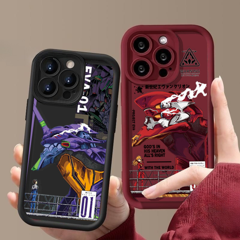 Anime Evangelion EVA Caso De Telefone Para Motorola Moto G22 G30 G100 G32 G15 G60 G53 G24 G35 G84 G85 G54 Macio Bumber À
