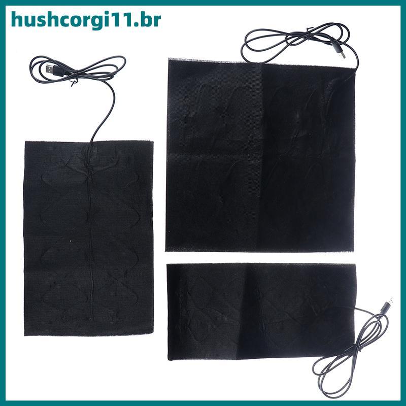 HUSH 7 Tamanho USB Quente Fibra De Carbono Almofadas Aquecidas Jaqueta Aquecida Casaco Colete Aquecimento BR