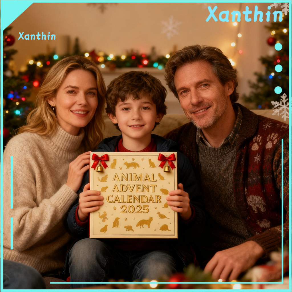Christmas Countdown Calendar Advent Box 2025 with 24 Surprise Mini Toys Acrylic Ornament for Kids’ for Tree for Southe
