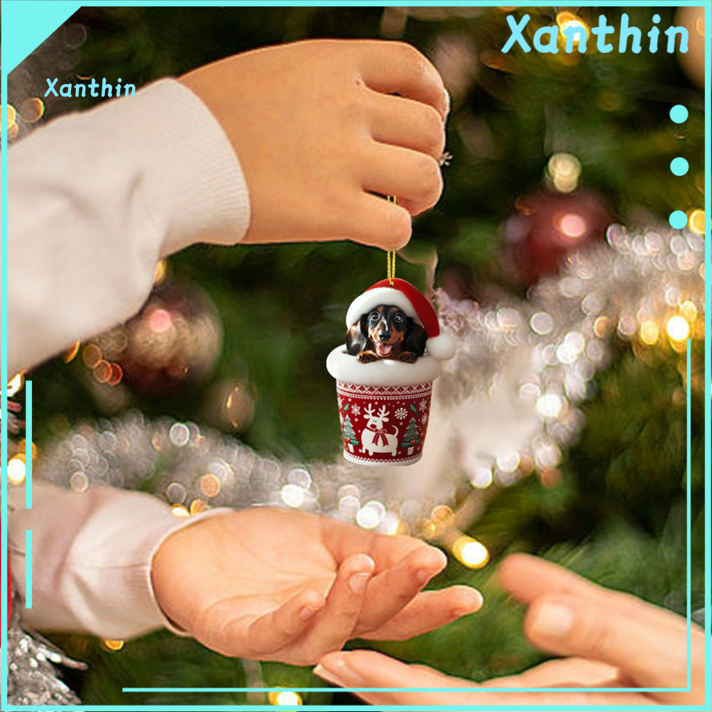 Advent Calendar for Kids Christmas Countdown Decoration 2025 Dachshund 24-day Box with Acrylic Ornaments – Cute Dog fo