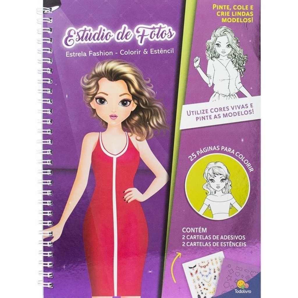 Estrela Fashion - Colorir Estencil - Estudio De Fotos