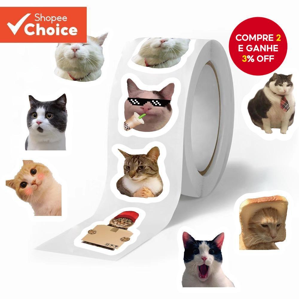 Gato Emoji Graffiti Animais Adesivos 500 Pçs Bonitos À Prova Dwaterproof Água De Telefone Portátil Adesivo Para Escola P