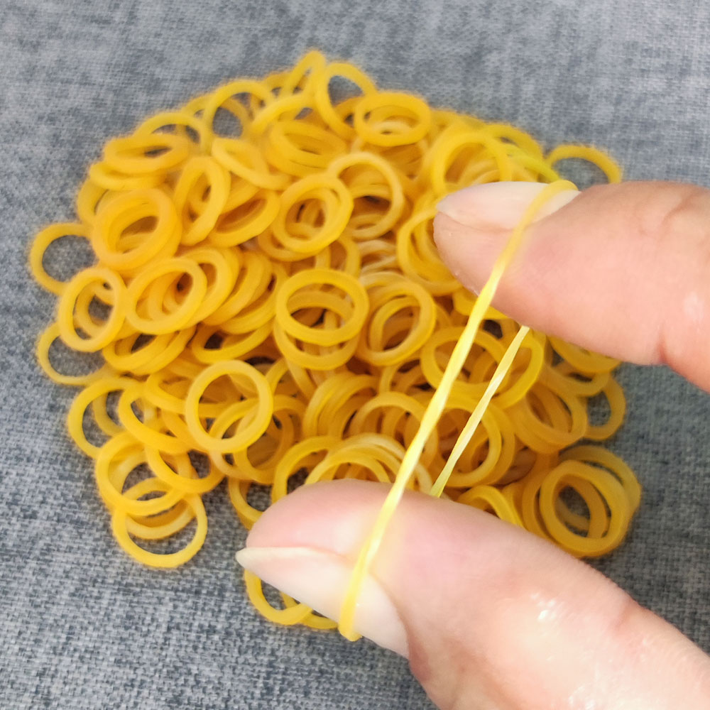 Novos 500pcs Anéis O Amarelos Elásticos de Borracha 1CM/0,4 polegadas, Anéis de Borracha Esticáveis, Fornecimento de
