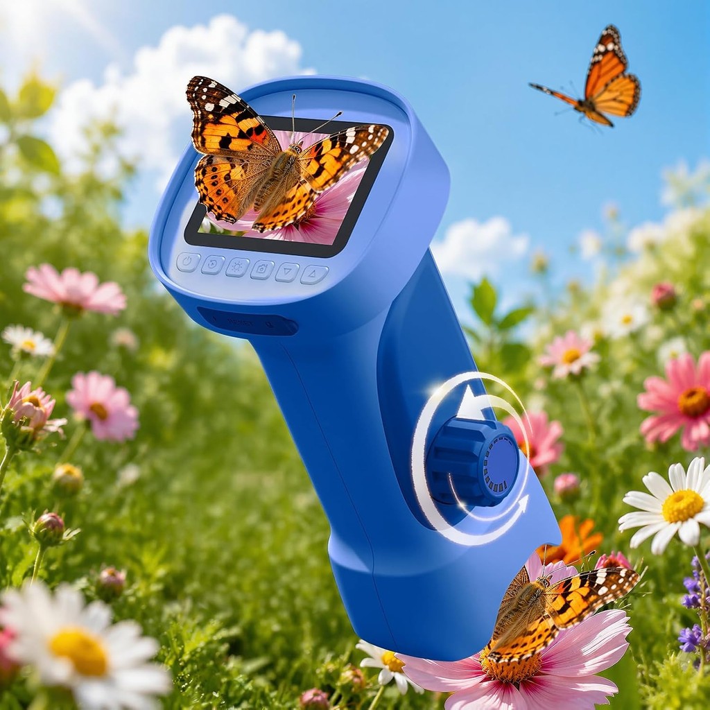 Microscópio Digital Portátil 1000X Para Crianças Com Tela IPS De 2.4 