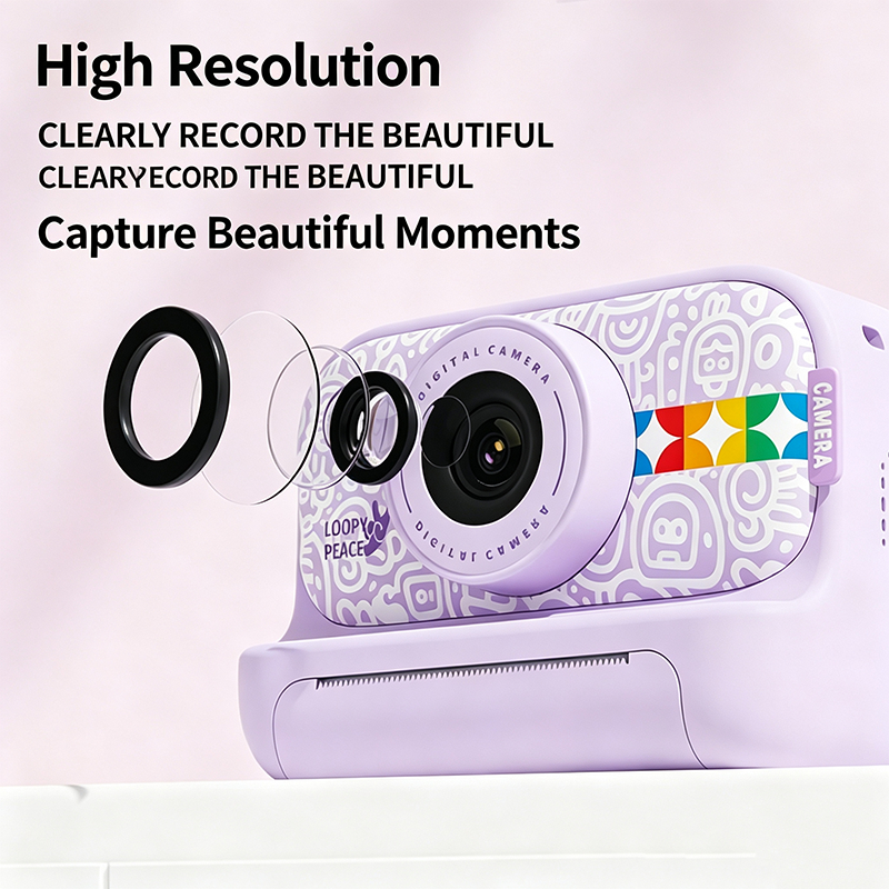 Câmera De Impressão Instantânea Infantil 1080P HD Digital Com Papel Multicolorido IPS Tela De Cuidados Os Olhos DIY Ades