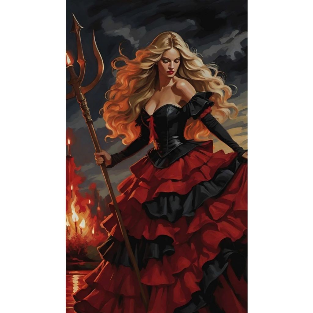 QUADRO DECORATIVO PLACA MDF-Arte Sete Saias  Conexão e Força Espiritual, MDF 30x21