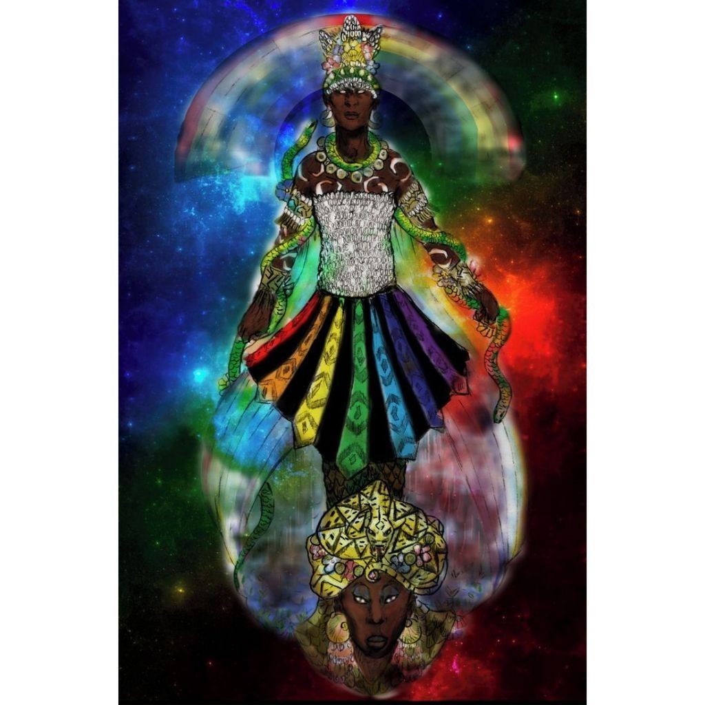 Placa Decorativa Oxumaré - Arte Vibrante para Sua Decoração