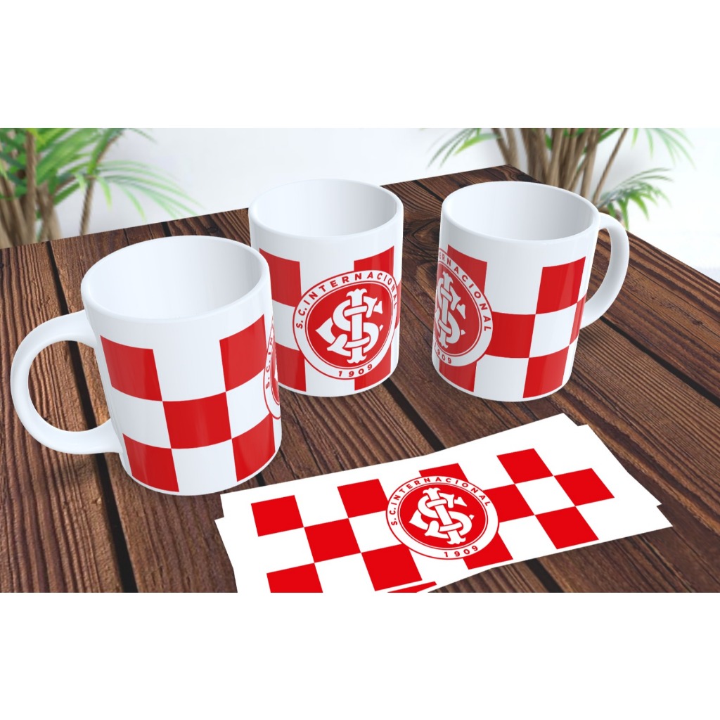 Caneca de Porcelana Sport Club Internacional O Colorado 350ml Presente Torcedor Futebol Gaúcho