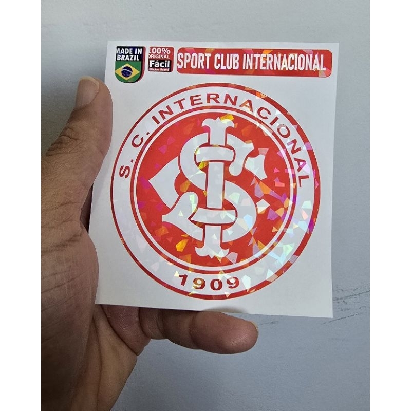 Adesivo Sport Club Internacional Holográfico Premium Resistente à Água Qualidade Top