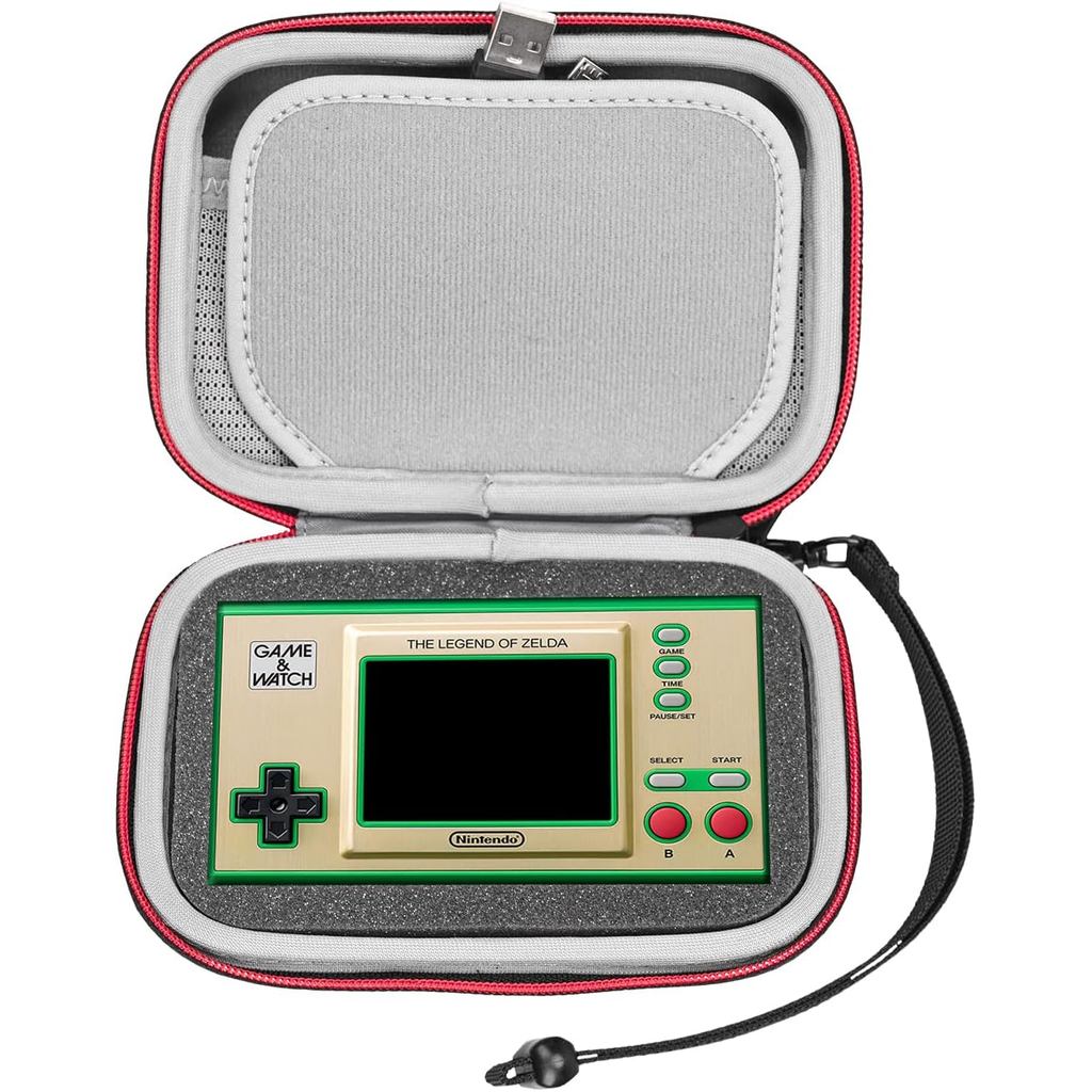 Capa RLSOCO para Nintendo Game & Watch: Super Mario Bros/The Legend of Zelda (Zíper Vermelho - Estojo de Transporte 1 Pe