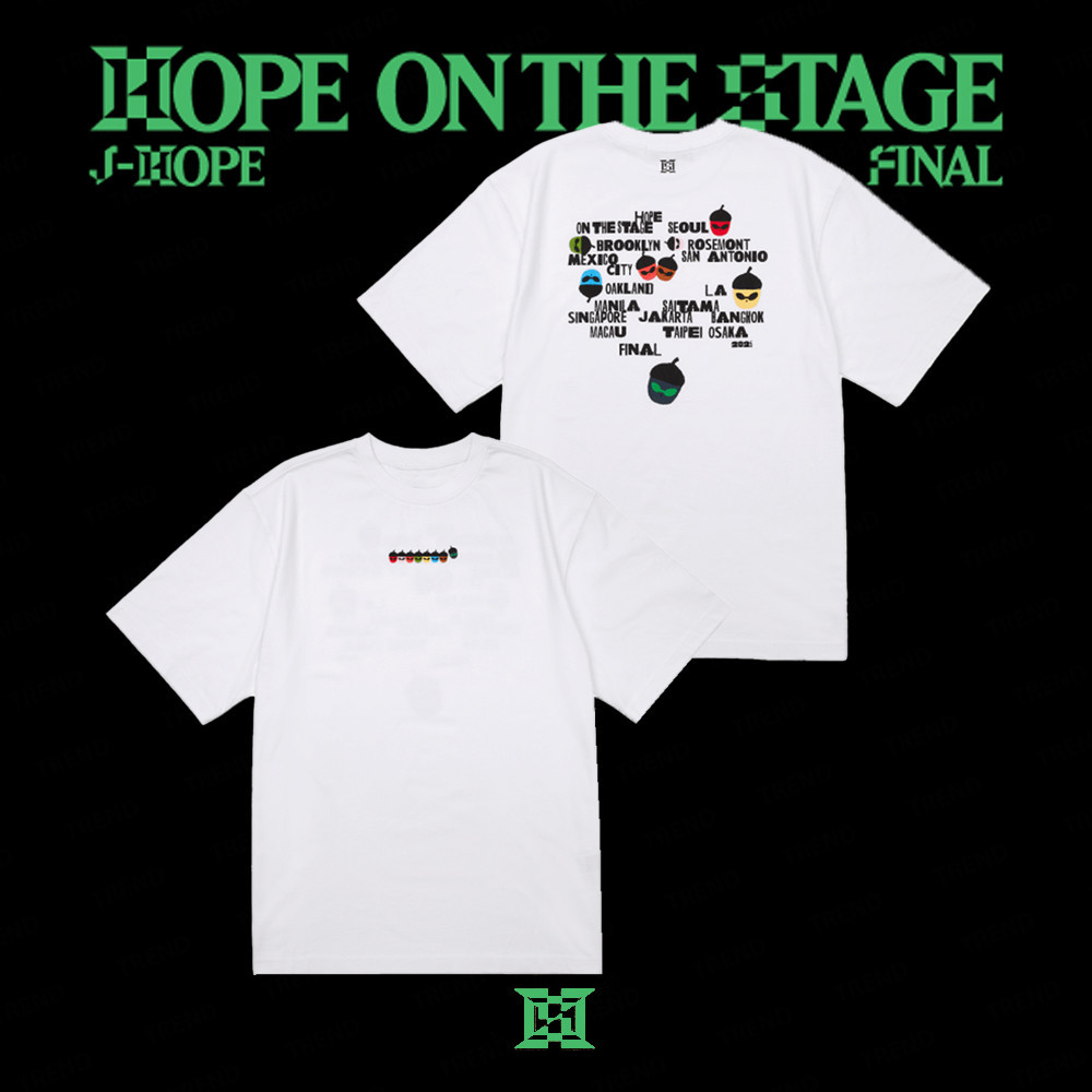 CAMISETA 100% ALGODÃO KPOP 2025 BTS J-HOPE TOUR ON THE STAGE FINAL