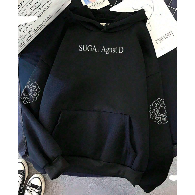 Moletom Blusa De Frio Suga Kpop Tour D-Day Min Yoongi turne Rapper Coreano Manga Personalizada
