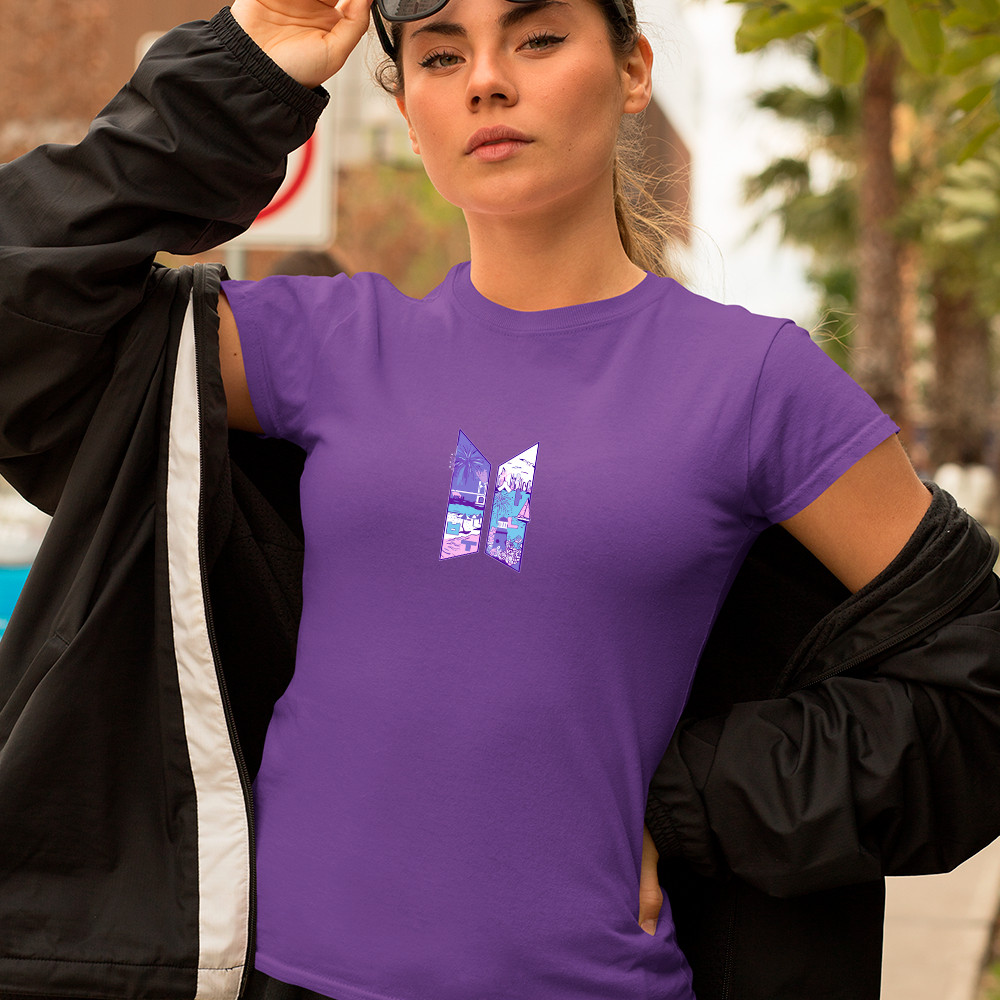 Camisa Camiseta Bts Kpop I Purple You turne tour estilosa em algodao Unissex