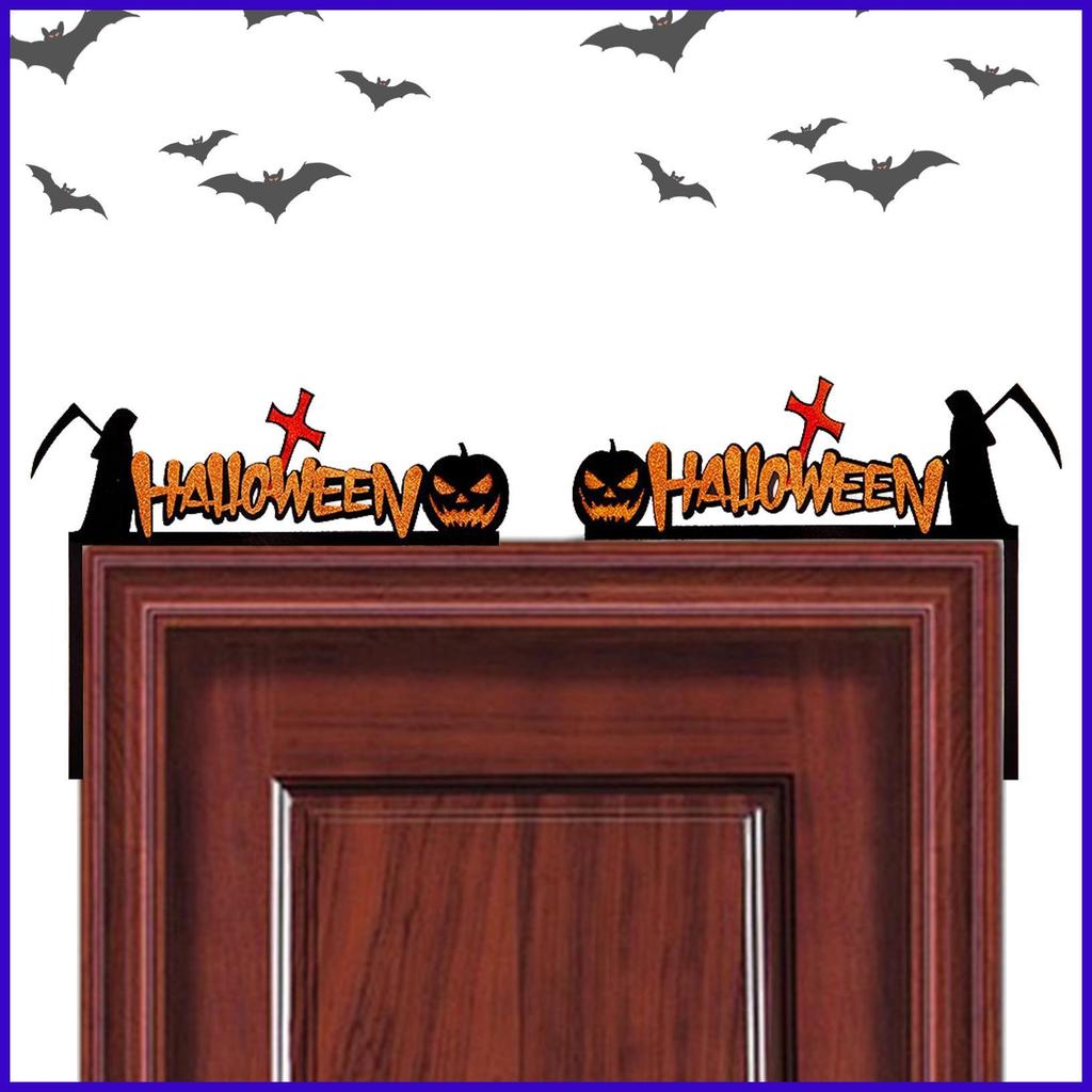 Halloween Porta Topper Adesivo Pré-Gravado Ornamento Canto Moldura Da Sinal Para Janela Interior Quarto nuaeduybr