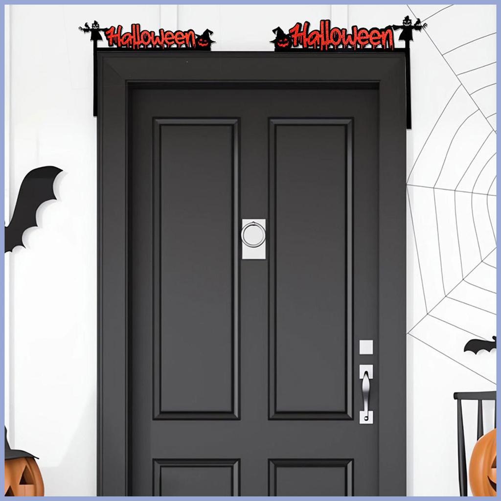 Halloween Porta Topper Gótico Reutilizável Outono Ornamento Canto Quadro Sinal Para Janela Interior Quarto Mueadybr