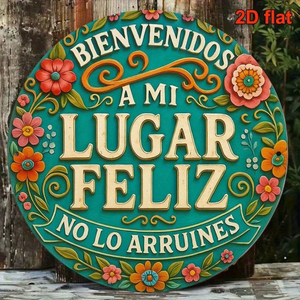 CIFbuy Placa De Alumínio Vintage Quente Decoração Espanhola Sinal De Metal Para Sala De Estar Quarto