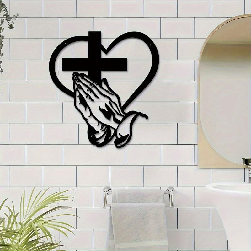 1 Pçs Metal Cruz Sinal Arte Da Parede Decoração De Páscoa Ação De Graças Pendurado Na , Escritório Sala Estar Do Quarto