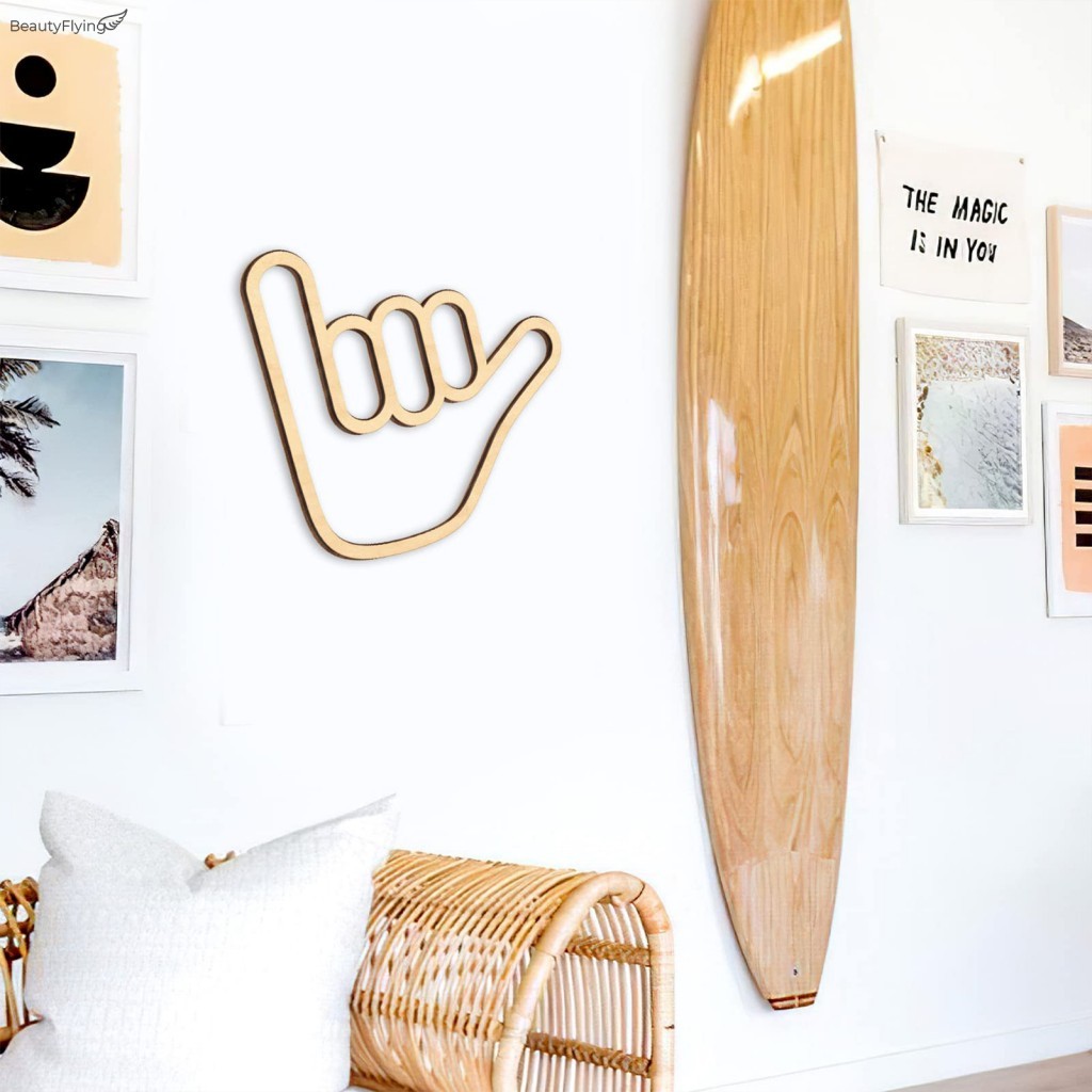 Shaka Sinal De Mão Decoração De Parede Havaí Surfista Decorações Para Escritório Em Casa Quarto De Criança